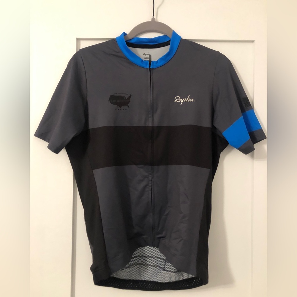 Men’s Rapha cycling jersey. Overstock. Pristine condition. Never worn.